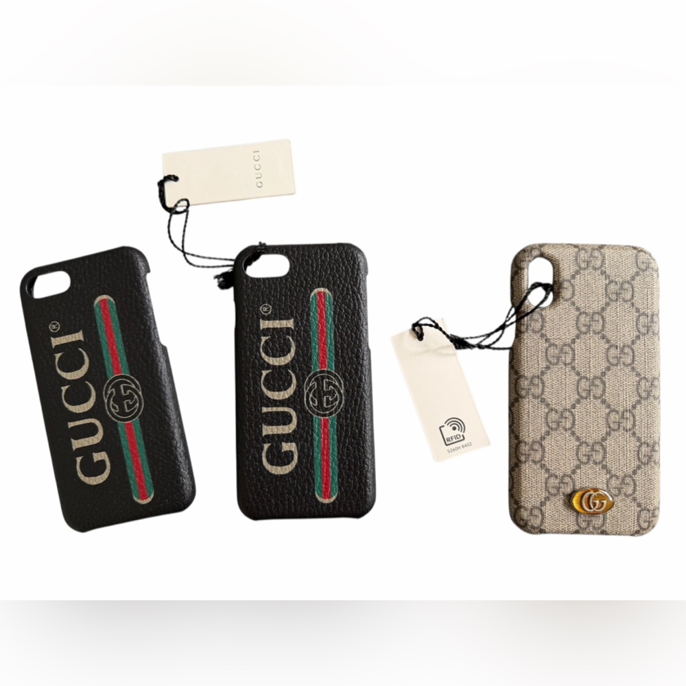 GUCCI iPhone 8 cases. Great for up cycling projects. Bundle of 3.